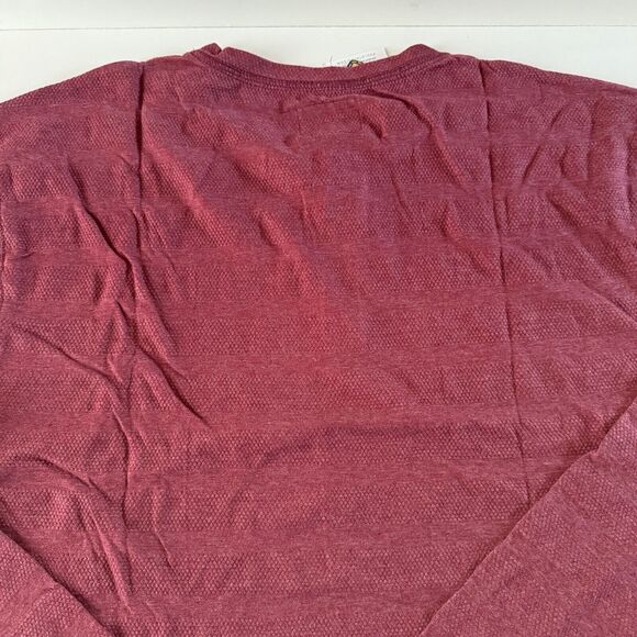 PX Clothing Mens Long Sleeve XXL Henley Waffle Knit Shirt Burgundy NWT - Picture 13 of 13